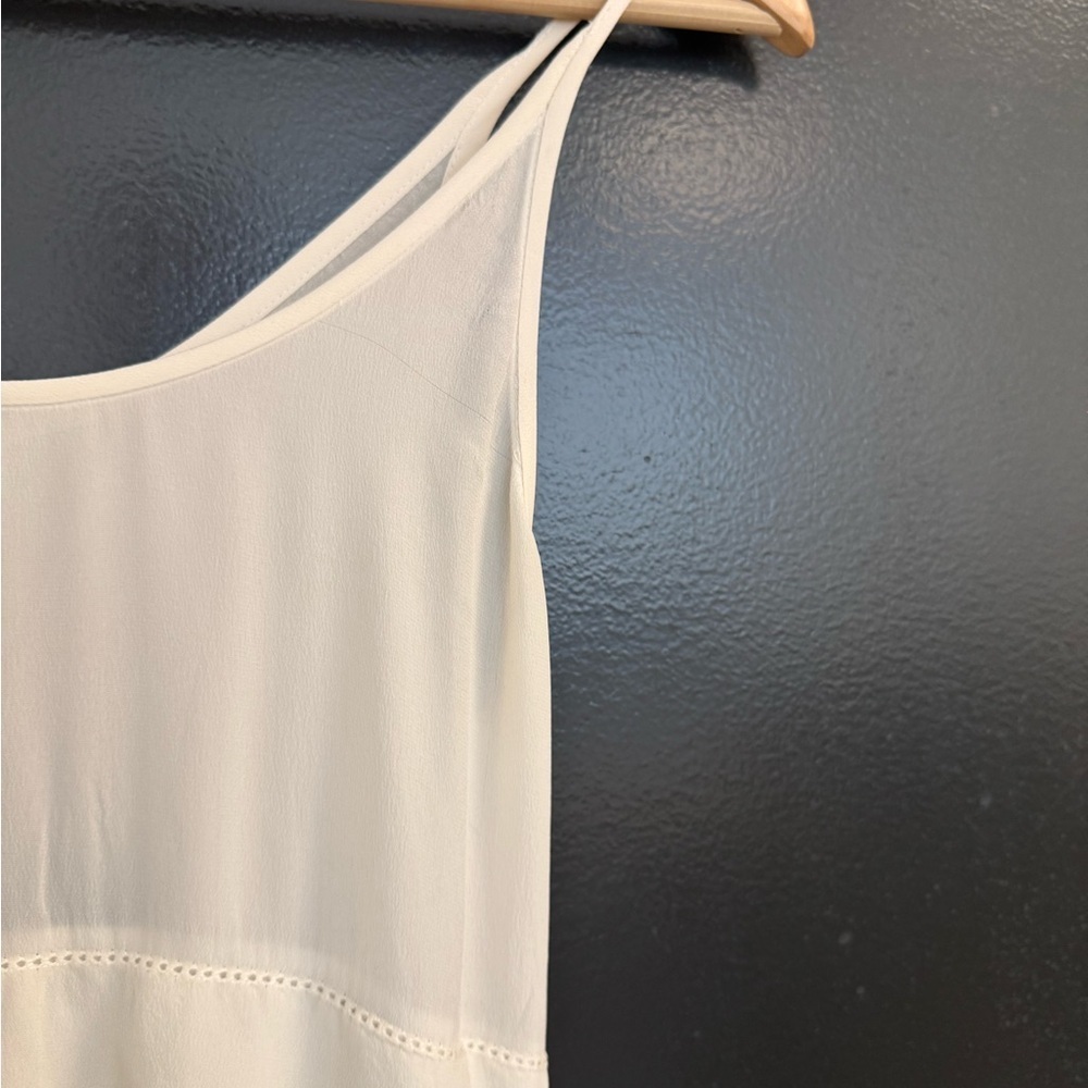 Wilfred XXS slightly oversized SILK GUV Maxi Dress in mint and cream - Picture 7 of 13